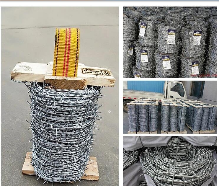 Barbed wire packing