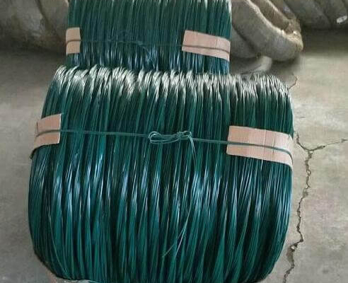 Green PVC Coated iron wire