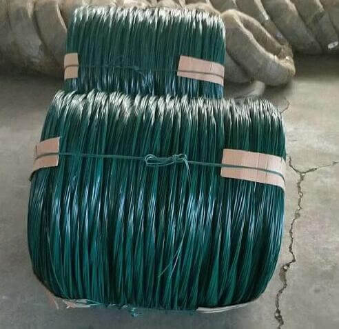 Green PVC Coated iron wire